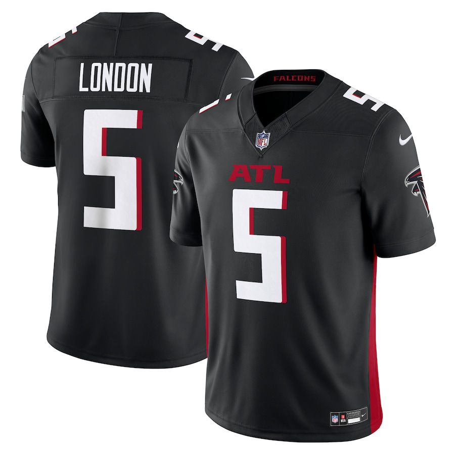 Men Atlanta Falcons #5 Drake London Nike Black Vapor F.U.S.E. Limited NFL Jersey->atlanta falcons->NFL Jersey